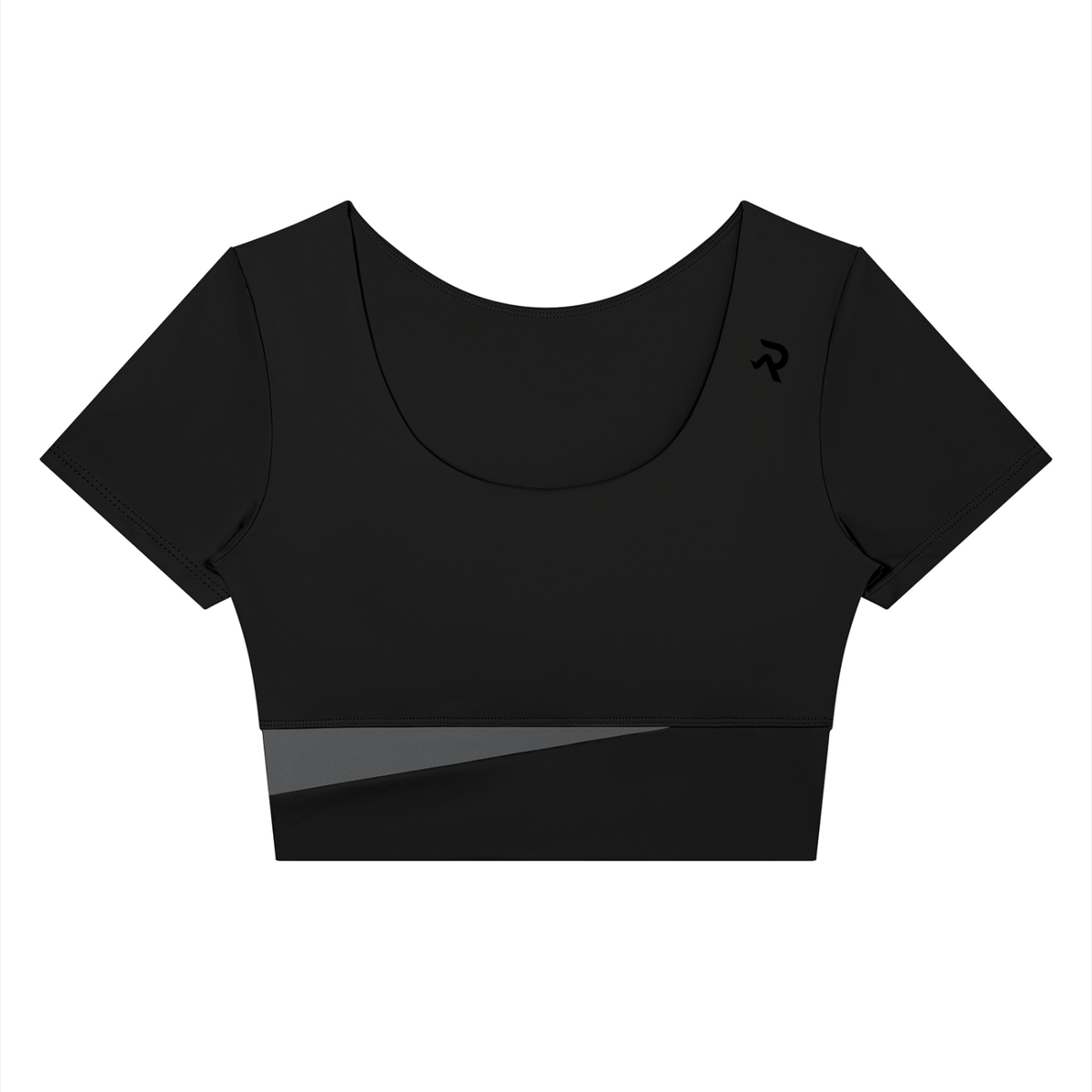 Women's Panelled Crop Yoga T-Shirt