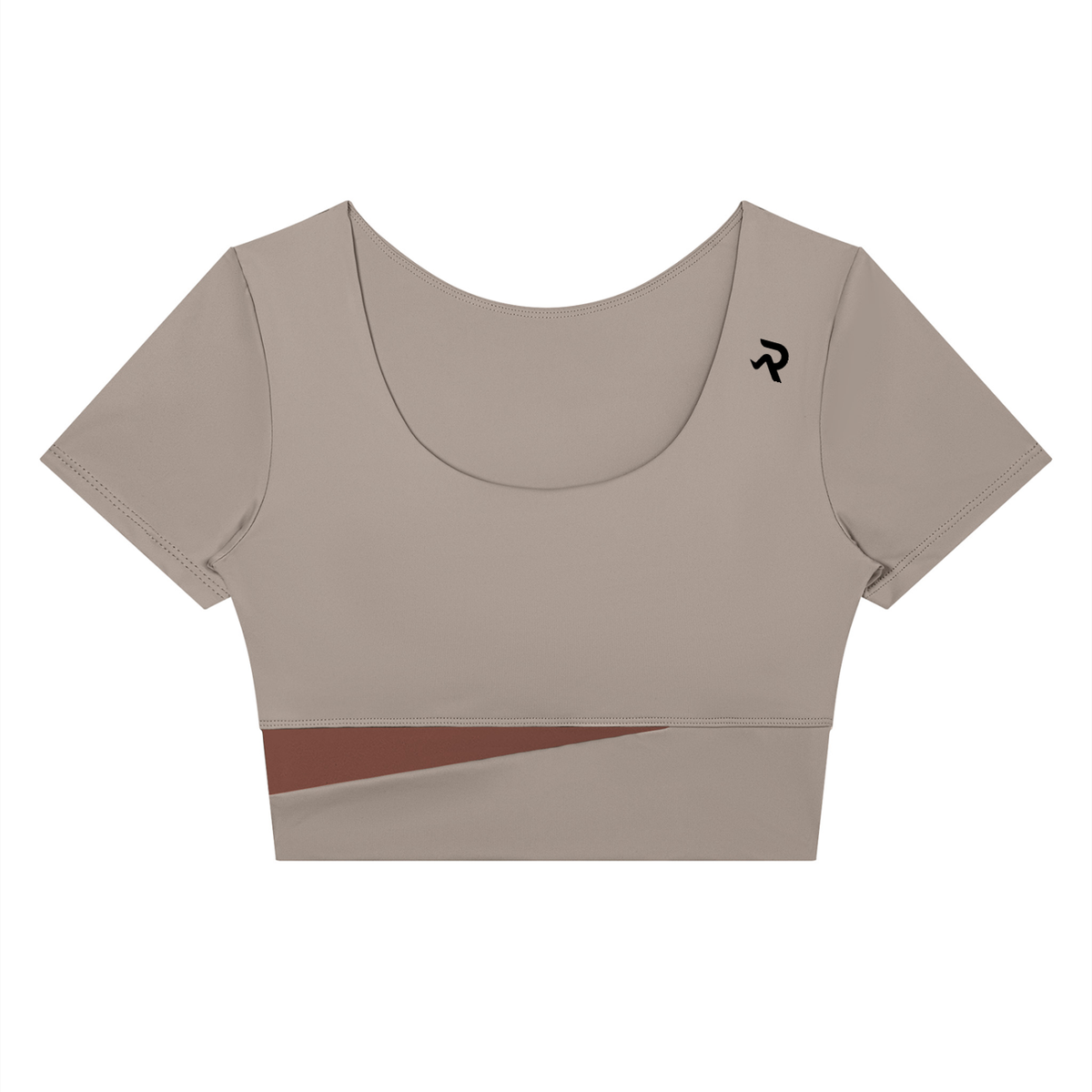 Women's Panelled Crop Yoga T-Shirt