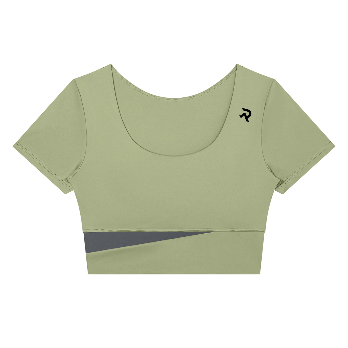 Women's Panelled Crop Yoga T-Shirt